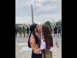 long live belarus lesbian kiss