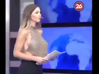 flashing boobs leading a transparent blouse and you said nothing interesting on tv)